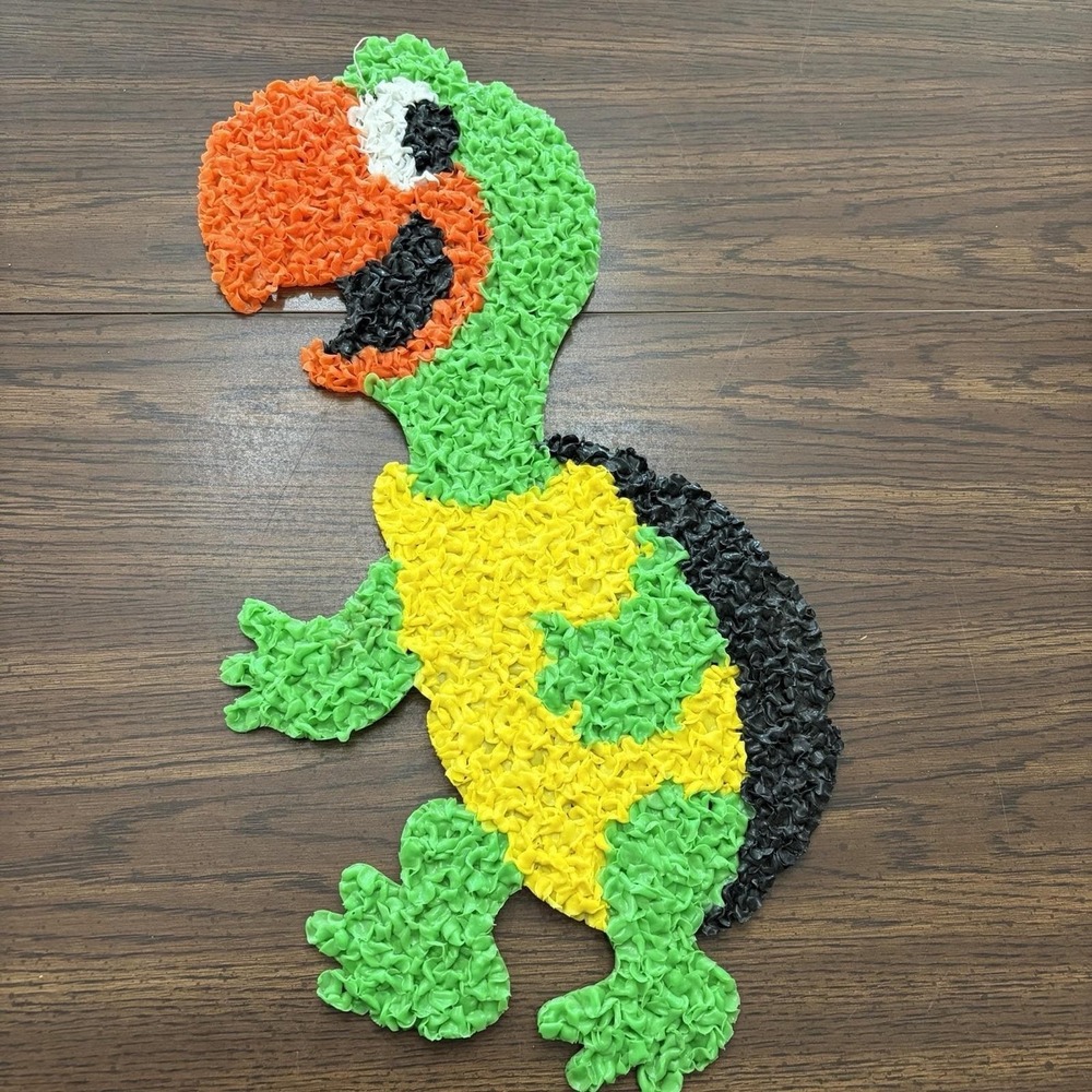 Vintage Melted Plastic Popcorn Turtle Wall Hanging Decor - Picture 2 of 11